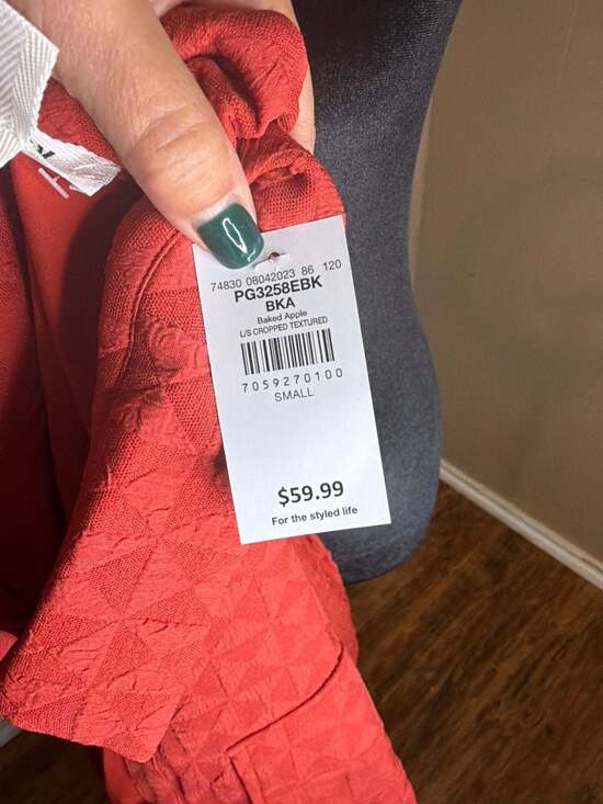 Privy Baked Apple L/S Cropped Textured Shirt Jacket - Picture 5 of 5